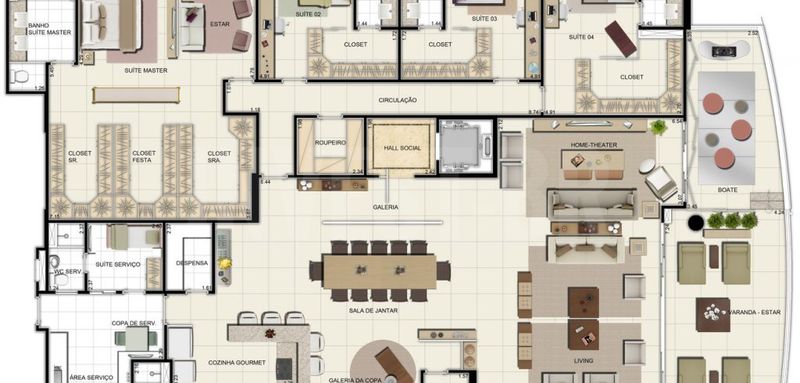 Conheça Apartamento a venda em Adrianópolis, 5 quartos - AM25001 - 13 Apartamento a venda em Adrianópolis, 5 quartos - AM25001 - 13