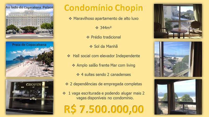 Conheça , AV. ATLÂNTICA / COPACABANA PALACE - MRI4024 - 1 , AV. ATLÂNTICA / COPACABANA PALACE - MRI4024 - 1