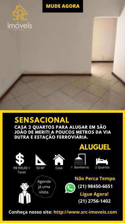 Excelente casa 2 Quartos para Alugar em São João de Meriti - Rio de Janeiro - SRC143 - 1