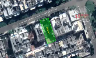 Foto aérea com o terreno demarcado (1) - Terreno de 600 m² na Rua Demosthenes Madureira de Pinho - Recreio dos Bandeirantes (15000-086) - 15000-086 - 6