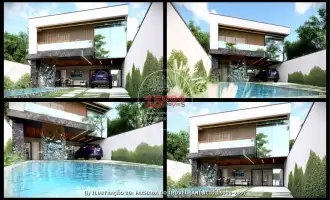 Perspectivas 3D da fachada interna - Casa duplex 4 quartos no Cond. Parc Des Palmiers - Recreio dos Bandeirantes (15000-149) - 15000-149 - 12