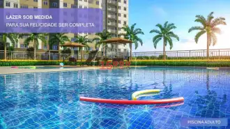 Ilustração 3D da piscina adulto (Cond. Apogeu Barra) - Apartamento novo 2 quartos no Cond. Apogeu Barra - Camorim (15000-158) - 15000-158 - 13